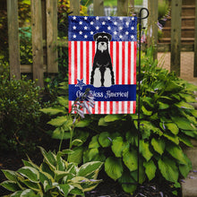 Load image into Gallery viewer, Patriotic USA Standard Schnauzer Salt and Pepper Garden Flag - Outdoor Decorative Yard Flag