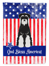 Load image into Gallery viewer, Patriotic USA Standard Schnauzer Salt and Pepper Garden Flag - Outdoor Decorative Yard Flag