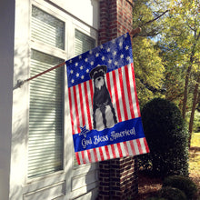 Load image into Gallery viewer, Patriotic USA Standard Schnauzer Black Grey Flag Canvas House Size BB3029CHF