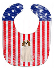 Load image into Gallery viewer, Patriotic USA Saint Bernard Baby Bib BB3030BIB