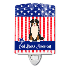 Load image into Gallery viewer, Patriotic USA Bernese Mountain Dog Ceramic Night Light BB3031CNL