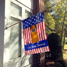 Load image into Gallery viewer, Patriotic USA Border Terrier Flag Canvas House Size BB3034CHF