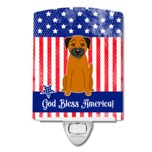 Load image into Gallery viewer, Patriotic USA Border Terrier Ceramic Night Light BB3034CNL