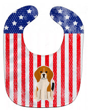 Load image into Gallery viewer, Patriotic USA Beagle Tricolor Baby Bib BB3035BIB