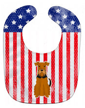 Load image into Gallery viewer, Patriotic USA Airedale Baby Bib BB3036BIB