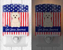Load image into Gallery viewer, Patriotic USA Westie Ceramic Night Light BB3037CNL
