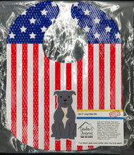 Load image into Gallery viewer, Patriotic USA Staffordshire Bull Terrier Blue Baby Bib BB3041BIB