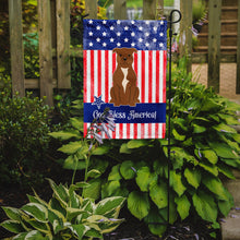 Load image into Gallery viewer, Patriotic USA Staffordshire Bull Terrier Brown Garden Flag - Outdoor Decorative Yard Flag BB3042GF