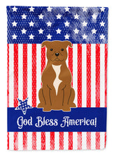 Load image into Gallery viewer, Patriotic USA Staffordshire Bull Terrier Brown Garden Flag - Outdoor Decorative Yard Flag BB3042GF