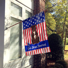 Load image into Gallery viewer, Patriotic USA Staffordshire Bull Terrier Chocolate Flag Canvas House Size