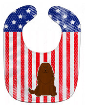 Load image into Gallery viewer, Patriotic USA Caucasian Shepherd Dog Baby Bib BB3045BIB
