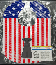 Load image into Gallery viewer, Patriotic USA Miniature Schanuzer Black Baby Bib BB3046BIB