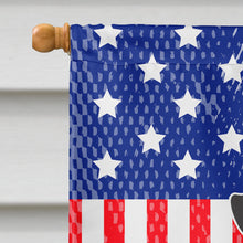 Load image into Gallery viewer, Patriotic USA Miniature Schanuzer Black Flag Canvas House Size BB3046CHF
