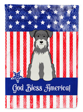 Load image into Gallery viewer, Patriotic USA Miniature Schanuzer Salt and Pepper Garden Flag - Outdoor Decorative Yard Flag