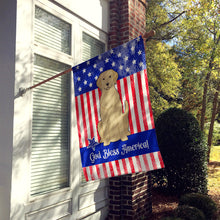 Load image into Gallery viewer, Patriotic USA Yellow Labrador Flag Canvas House Size BB3050CHF