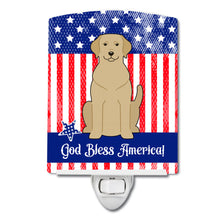 Load image into Gallery viewer, Patriotic USA Yellow Labrador Ceramic Night Light BB3050CNL