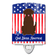 Load image into Gallery viewer, Patriotic USA Chocolate Labrador Ceramic Night Light BB3051CNL
