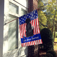 Load image into Gallery viewer, Patriotic USA Black Labrador Flag Canvas House Size BB3052CHF
