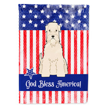 Load image into Gallery viewer, Patriotic USA Soft Coated Wheaten Terrier Flag Canvas House Size BB3056CHF