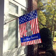 Load image into Gallery viewer, Patriotic USA Poodle Silver Flag Canvas House Size BB3063CHF