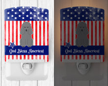 Load image into Gallery viewer, Patriotic USA Poodle Silver Ceramic Night Light BB3063CNL