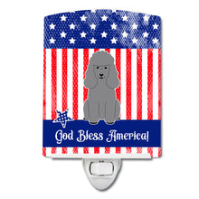 Load image into Gallery viewer, Patriotic USA Poodle Silver Ceramic Night Light BB3063CNL