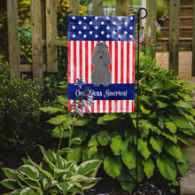 Load image into Gallery viewer, Patriotic USA Poodle Silver Garden Flag - Outdoor Decorative Yard Flag