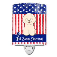 Load image into Gallery viewer, Patriotic USA Bichon Frise Ceramic Night Light BB3070CNL