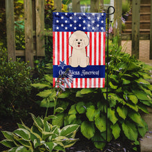 Load image into Gallery viewer, Patriotic USA Bichon Frise Garden Flag - Outdoor Decorative Yard Flag