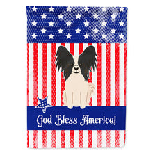 Load image into Gallery viewer, Patriotic USA Papillon Black White Flag Canvas House Size BB3071CHF