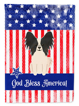 Load image into Gallery viewer, Patriotic USA Papillon Black White Garden Flag - Outdoor Decorative Yard Flag