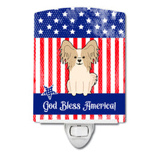 Load image into Gallery viewer, Patriotic USA Papillon Sable White Ceramic Night Light BB3072CNL