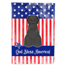Load image into Gallery viewer, Patriotic USA Briard Black Flag Canvas House Size BB3076CHF