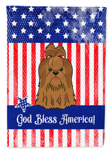 Load image into Gallery viewer, Patriotic USA Shih Tzu Silver Chocolate Garden Flag - Outdoor Decorative Yard Flag