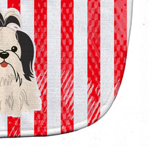 Load image into Gallery viewer, Patriotic USA Shih Tzu Black White Baby Bib BB3083BIB