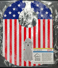 Load image into Gallery viewer, Patriotic USA Bedlington Terrier Blue Baby Bib BB3085BIB