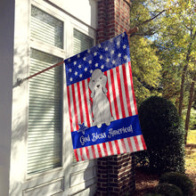Load image into Gallery viewer, Patriotic USA Bedlington Terrier Blue Flag Canvas House Size BB3085CHF
