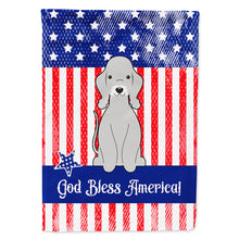 Load image into Gallery viewer, Patriotic USA Bedlington Terrier Blue Flag Canvas House Size BB3085CHF