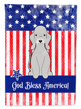 Load image into Gallery viewer, Patriotic USA Bedlington Terrier Blue Garden Flag - Outdoor Decorative Yard Flag BB3085GF