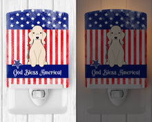 Load image into Gallery viewer, Patriotic USA Bedlington Terrier Sandy Ceramic Night Light BB3086CNL