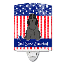 Load image into Gallery viewer, Patriotic USA Cocker Spaniel Black Ceramic Night Light BB3087CNL