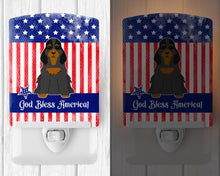 Load image into Gallery viewer, Patriotic USA Cocker Spaniel Black Tan Ceramic Night Light BB3088CNL