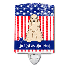 Load image into Gallery viewer, Patriotic USA Cocker Spaniel Buff Ceramic Night Light BB3089CNL