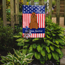 Load image into Gallery viewer, Patriotic USA Cocker Spaniel Red Garden Flag - Outdoor Decorative Yard Flag