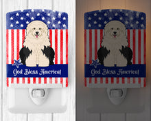 Load image into Gallery viewer, Patriotic USA Old English Sheepdog Ceramic Night Light BB3091CNL