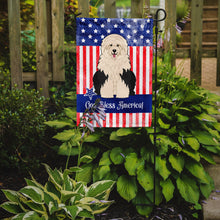 Load image into Gallery viewer, Patriotic USA Old English Sheepdog Garden Flag - Outdoor Decorative Yard Flag