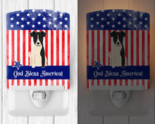 Load image into Gallery viewer, Patriotic USA Smooth Fox Terrier Ceramic Night Light BB3093CNL