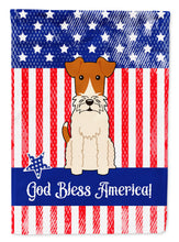 Load image into Gallery viewer, Patriotic USA Wire Fox Terrier Garden Flag - Outdoor Decorative Yard Flag BB3096GF