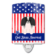 Load image into Gallery viewer, Patriotic USA Pekingnese Black White Ceramic Night Light BB3100CNL