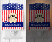 Load image into Gallery viewer, Patriotic USA Pekingnese Cream Ceramic Night Light BB3101CNL